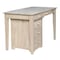 International Concepts 2 drawer File Cabinet with Desk 26 in D X 26 H, 30 W X Hardwood, Unfinished K-OF-51-41 - alternate 5